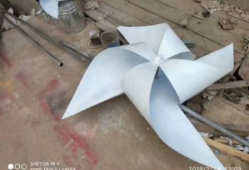 庭院風車雕塑廠家 公園旋轉雕塑 鍛造不銹鋼雕塑