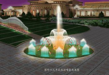 電影漂浮噴泉雕塑，水景藝術(shù)噴泉雕塑提供