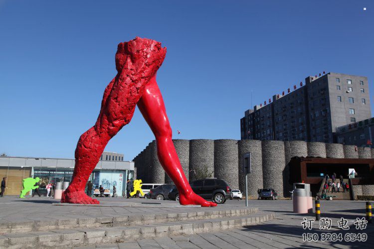 大型人字雕塑制作，花園小品，不銹鋼人字雕塑廠家提供