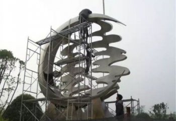 喜字雕塑觀賞型，標(biāo)識(shí)雕塑，美陳不銹鋼喜字雕塑廠家