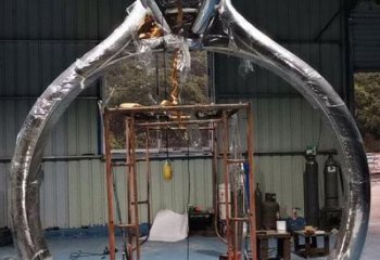 指環拱門雕塑，戒指藝術造型，不銹鋼指環大門雕塑