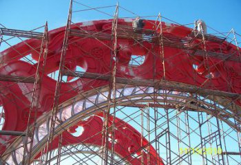 現代拱門雕塑,鏤空藝術制作，不銹鋼金屬大門雕塑