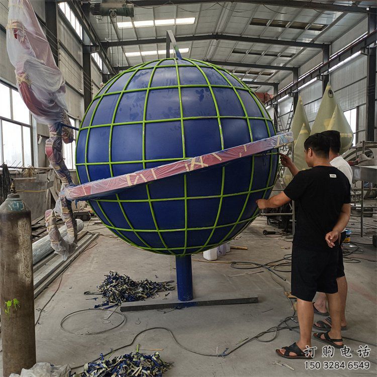地球雕塑制造商，標識雕塑，不銹鋼地球雕塑廠家