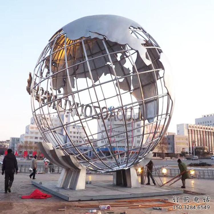 地球儀雕塑廠，校園雕塑，抽象現代地球儀雕塑定價