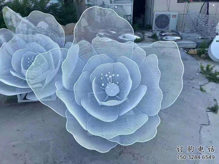 牡丹花雕塑生產(chǎn)，標(biāo)識(shí)雕塑，地產(chǎn)鏤空牡丹花雕塑優(yōu)選