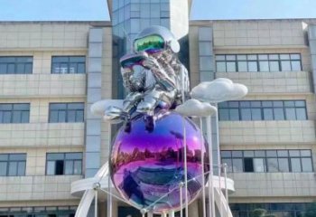 現代地球雕塑承接，歐式風格，地球天使雕塑廠家