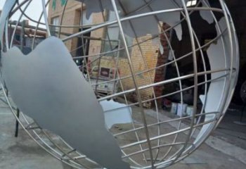 地球儀雕塑提供，露天雕塑，鏡面地球儀雕塑生產廠家