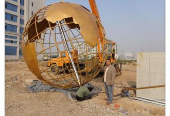 地球儀雕塑生產(chǎn)，廣場雕塑，烤漆地球儀雕塑生產(chǎn)商