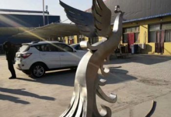 制造鳳凰雕塑廠家，藝術組合，不銹鋼鳳凰雕塑工程制作