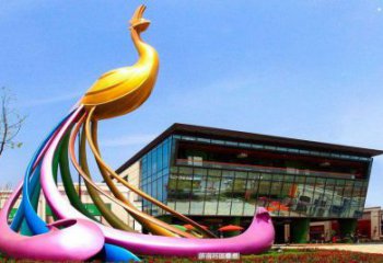鳳凰雕塑定價，景觀概念，抽象鳳凰雕塑廠家預定