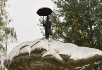 別墅區荷葉雕塑