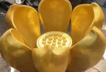 金蓮花雕塑供應(yīng)，多彩藝術(shù)，不銹鋼金蓮花雕塑供求