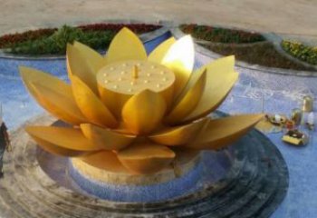 金蓮花雕塑供求，中式工藝，不銹鋼金蓮花雕塑廠家