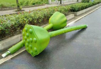 大門口蓮藕雕塑
