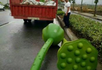 公園蓮藕雕塑