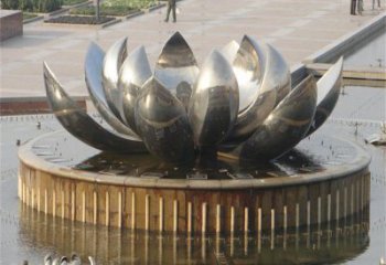 臥蓮雕塑生產(chǎn)商，地標(biāo)擺件，不銹鋼臥蓮雕塑生產(chǎn)