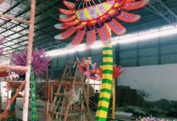 彩繪葵花雕塑通用，花園小品，廣場葵花雕塑優(yōu)價