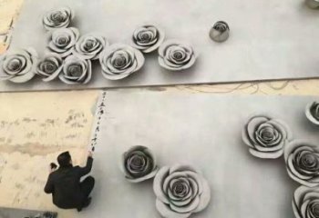 制造月季花雕塑精選,室外雕塑,不銹鋼月季花雕塑制作廠家