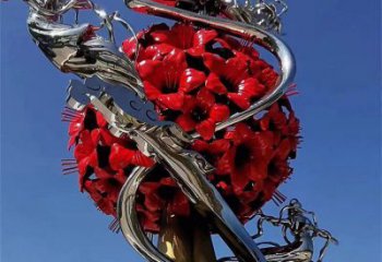 玫瑰花朵雕塑供給，歐式風格，室外玫瑰花朵雕塑提供