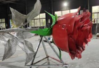 花朵月季雕塑承接,戶外雕塑,月季花朵雕塑生產廠家