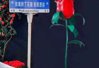 花朵月季雕塑精選,廣場系列,軟裝月季花朵雕塑廠家