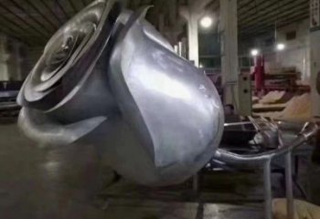 花朵月季雕塑優選,美陳雕塑,月季花朵雕塑廠家精品