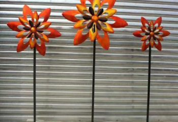 風車花雕塑供需，圓雕系列，不銹鋼風車花雕塑制造商