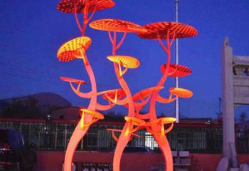 門口花傘雕塑點(diǎn)擊,地標(biāo)擺件,不銹鋼花傘雕塑承接