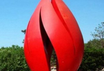 郁金香雕塑生產(chǎn),城市裝飾,不銹鋼郁金香雕塑選定