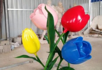 郁金香雕塑展品,公園小品,不銹鋼郁金香雕塑生產(chǎn)商