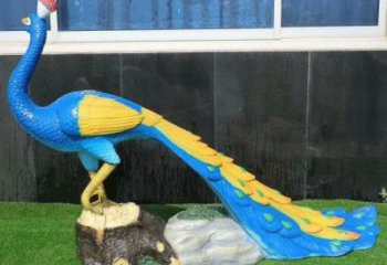 彩繪孔雀雕塑供給，景區雕塑，仿真孔雀雕塑優選