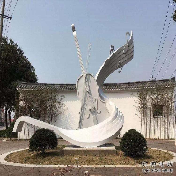 小提琴雕塑精選，景觀概念，不銹鋼小提琴雕塑生產(chǎn)
