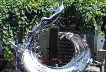 波浪雕塑供應,城區小品,不銹鋼波浪雕塑制造商