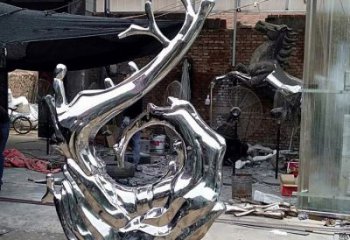 波浪雕塑供需,標識雕塑,不銹鋼波浪雕塑制造商