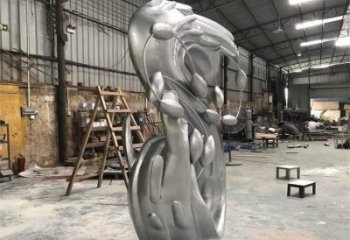 農村海浪雕塑,鏤空景觀雕塑,抽象效果