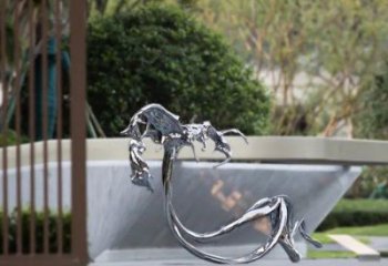 海浪雕塑觀賞型,露天雕塑,不銹鋼海浪紋雕塑訂做