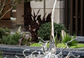 海浪雕塑異型優選,城市裝飾,不銹鋼海浪紋雕塑定做