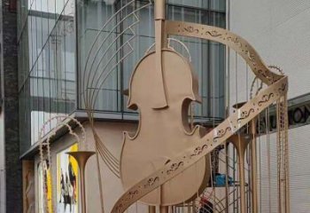 提琴雕塑批發，鍛造工藝，不銹鋼提琴雕塑承接