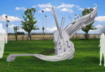 提琴雕塑特供，標識雕塑，不銹鋼提琴雕塑生產