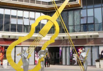 提琴雕塑提供，園林裝飾，不銹鋼提琴雕塑承接