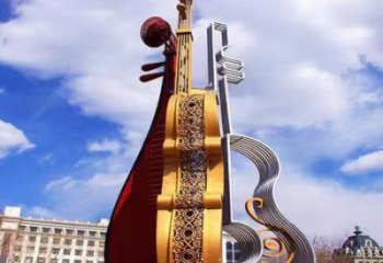 提琴雕塑特供，美陳雕塑，制造不銹鋼提琴雕塑優選