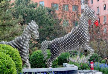 方塊馬雕塑標準，陸地擺件，戶外方塊馬雕塑定制