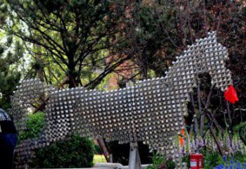 方塊馬雕塑優選，酒店擺件，門口方塊馬雕塑選定