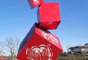 幾何體雕塑標準,景區案例,不銹鋼幾何體雕塑常用