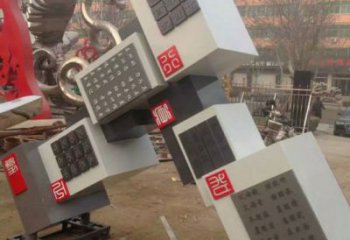 幾何體雕塑服務商,街景小品,不銹鋼幾何體雕塑訂做
