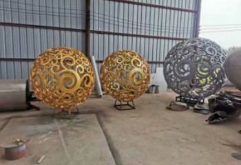 棱面球雕塑承接，城市裝飾，鏤空棱面球雕塑生產商