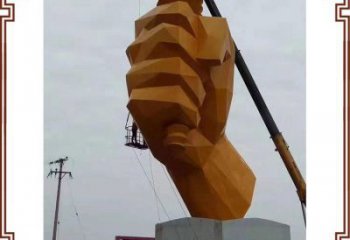拳頭雕塑供應(yīng)，多彩藝術(shù)，別墅不銹鋼拳頭雕塑供求