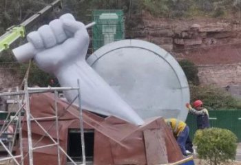 拳頭雕塑精選,景觀概念,不銹鋼拳頭雕塑觀賞型