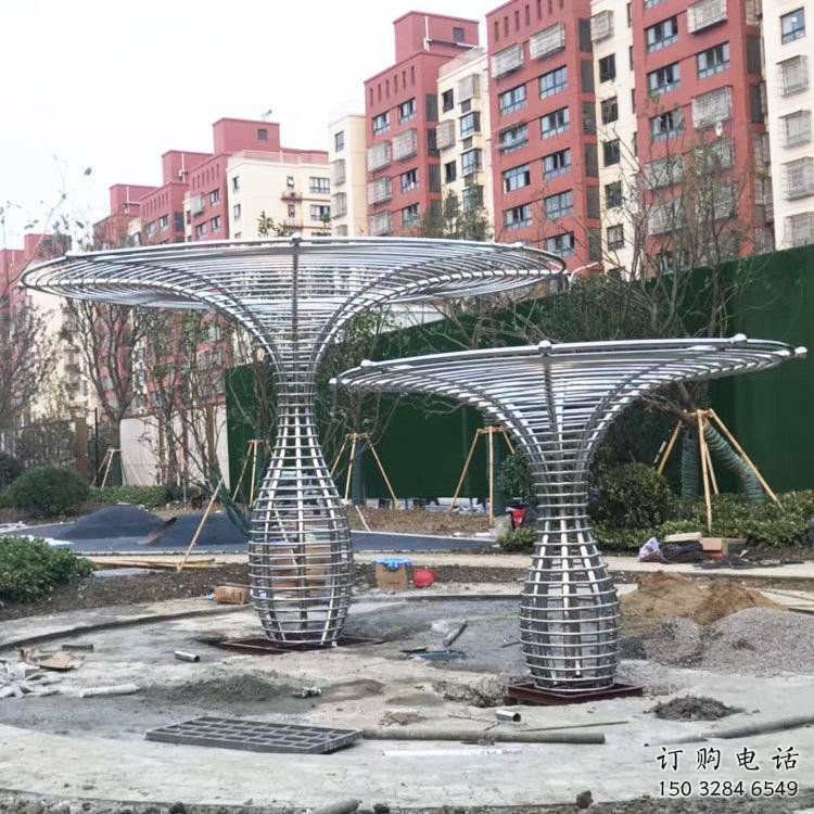 遮陽樹雕塑供應，城區小品，鏤空遮陽樹雕塑制造商