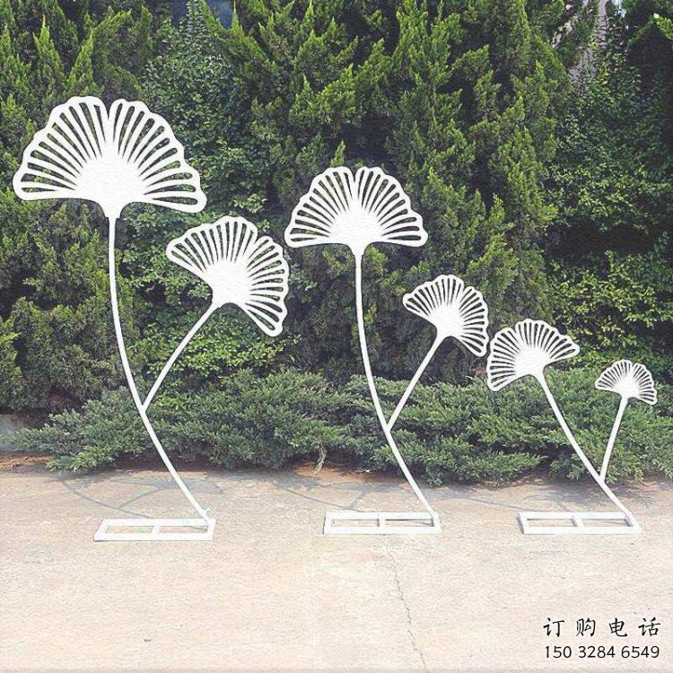 銀杏葉雕塑承接，廣場系列，不銹鋼銀杏葉雕塑標準